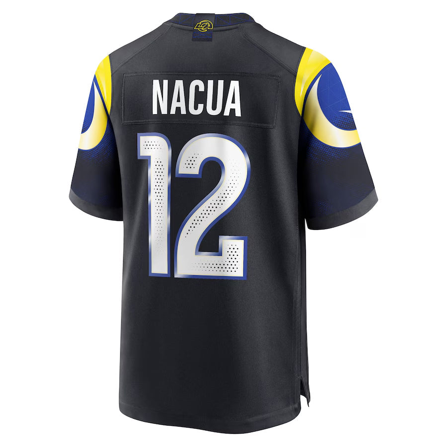 Friene LA.Rams #12 Puka Nacua Player Midnight Blue Rivalries Collection Game Stitched Jerseys