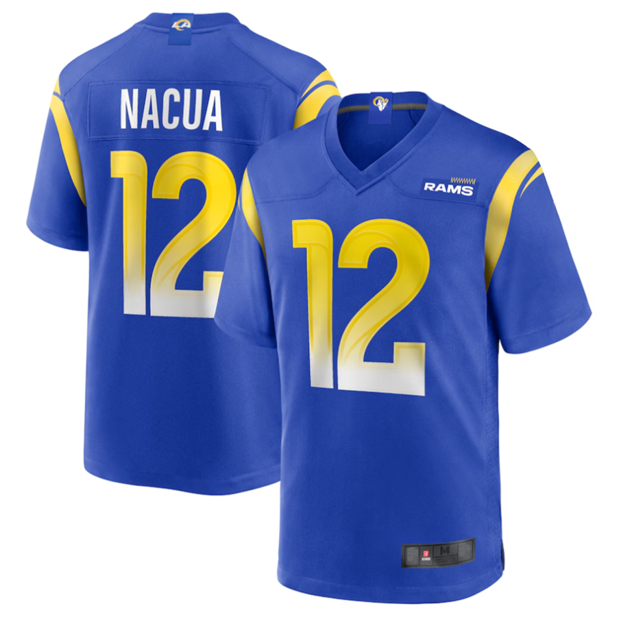 Friene LA.Rams #12 Puka Nacua Royal Game Player Jersey American Stitched Jerseys