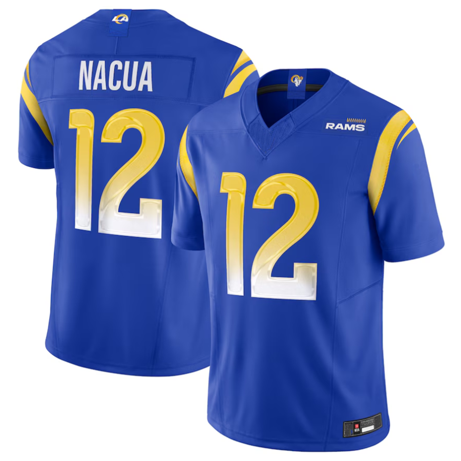 Friene LA.Rams #12 Puka Nacua Royal Vapor F.U.S.E. Limited Player Stitched Jerseys