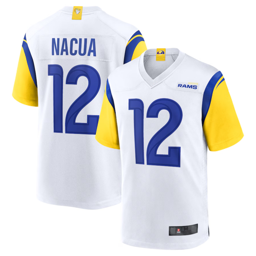 Friene LA.Rams #12 Puka Nacua White Game Player Jersey American Stitched Jerseys