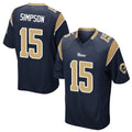 Friene LA.Rams #15 Ty Simpson Player Navy Home Game Stitched Jerseys