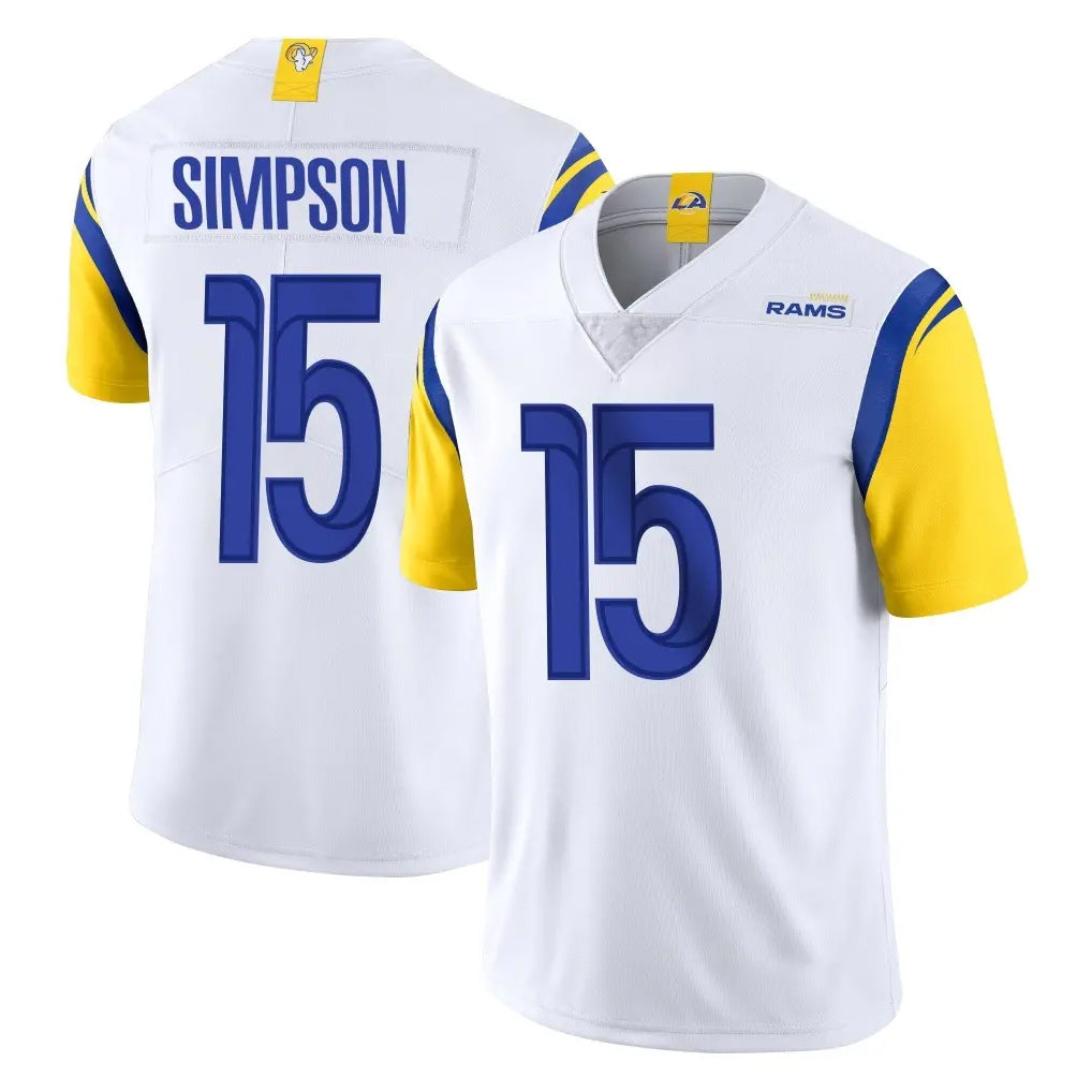 Friene LA.Rams #15 Ty Simpson Player White Limited Vapor Untouchable Home Game Stitched Jerseys