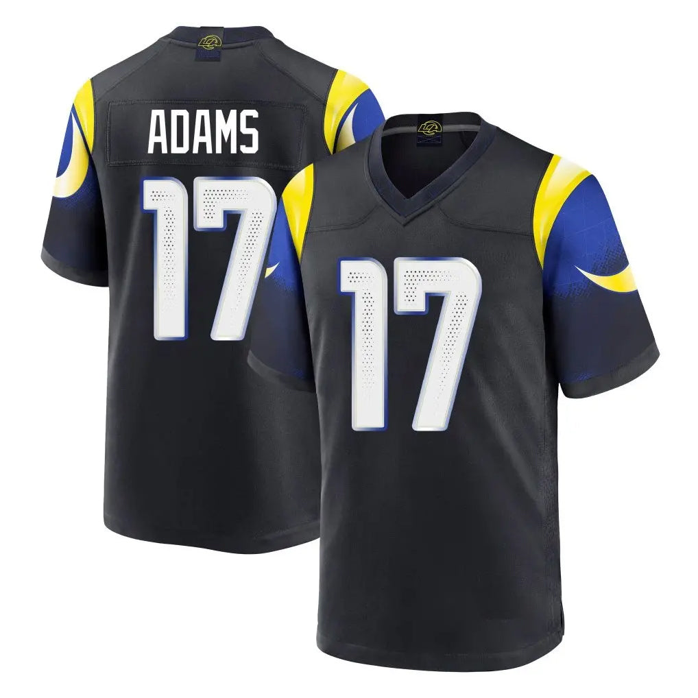 Friene LA.Rams #17 Davante Adams Player Black Midnight Rivalries Collection Home Game Stitched Jerseys