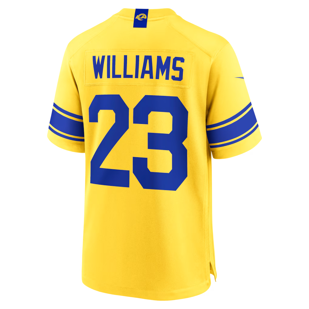 Friene LA.Rams #23 Kyren Williams Fearsome White Vapor F.U.S.E. Stitched Limited Jerseys