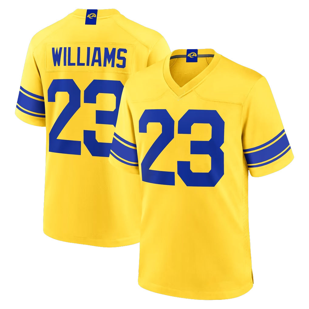 Friene LA.Rams #23 Kyren Williams Player Gold Classic Sol Home Game Stitched Jerseys
