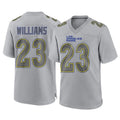 Friene LA.Rams #23 Kyren Williams Player Gray Atmosphere Fashion Home Game Stitched Jerseys