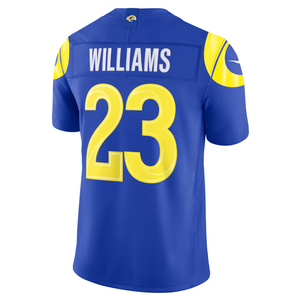 Friene LA.Rams #23 Kyren Williams Royal Team Vapor F.U.S.E. Stitched Limited Jerseys