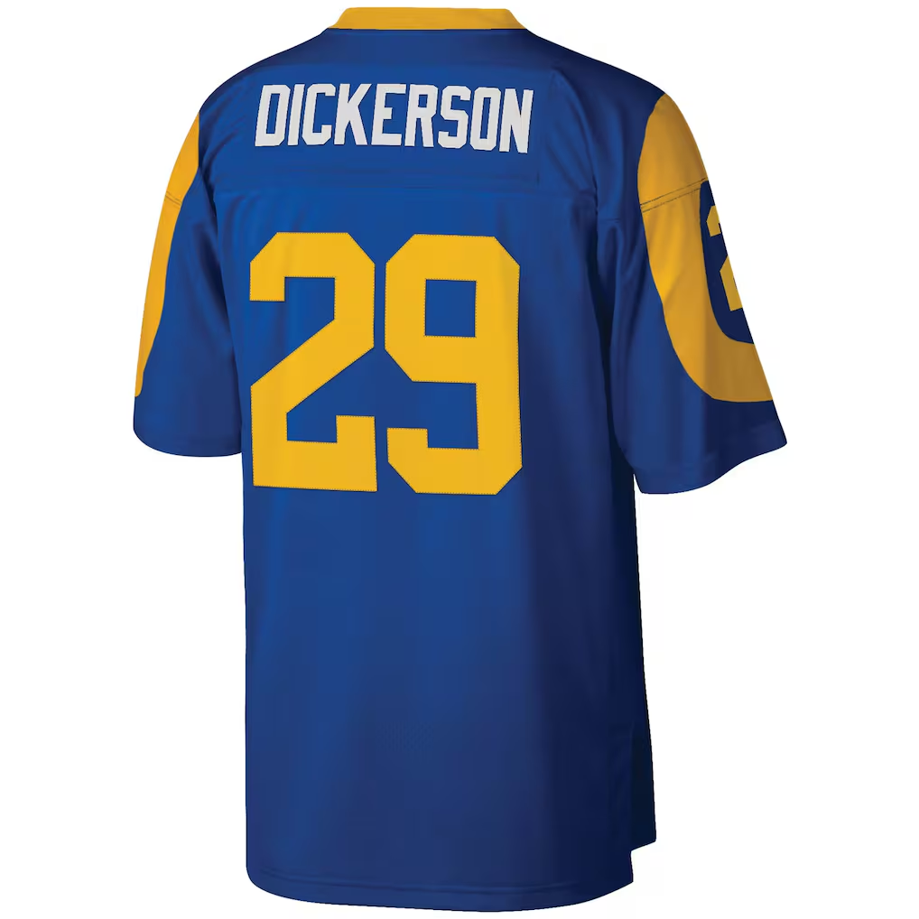 Friene  LA.Rams #29 Eric Dickerson Mitchell & Ness Royal Legacy Replica Puhic Stitched Jerseys