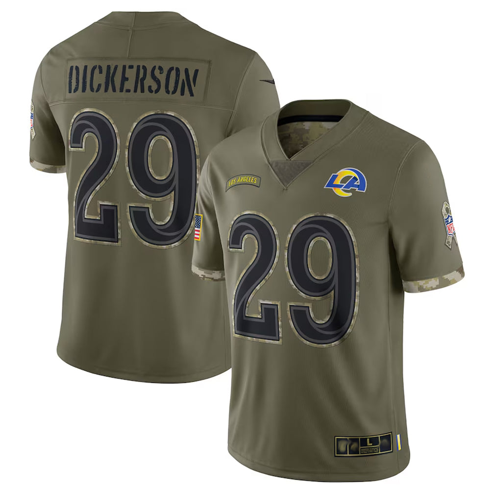 Friene LA.Rams #29 Eric Dickerson Player Salute To Service Olive LA.Rams #29 Eric Dickerson Player White Home Game LA.Rams #29 Eric Dickerson Player White Home Game Stitched Jerseys