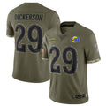 Friene LA.Rams #29 Eric Dickerson Player Salute To Service Olive LA.Rams #29 Eric Dickerson Player White Home Game LA.Rams #29 Eric Dickerson Player White Home Game Stitched Jerseys