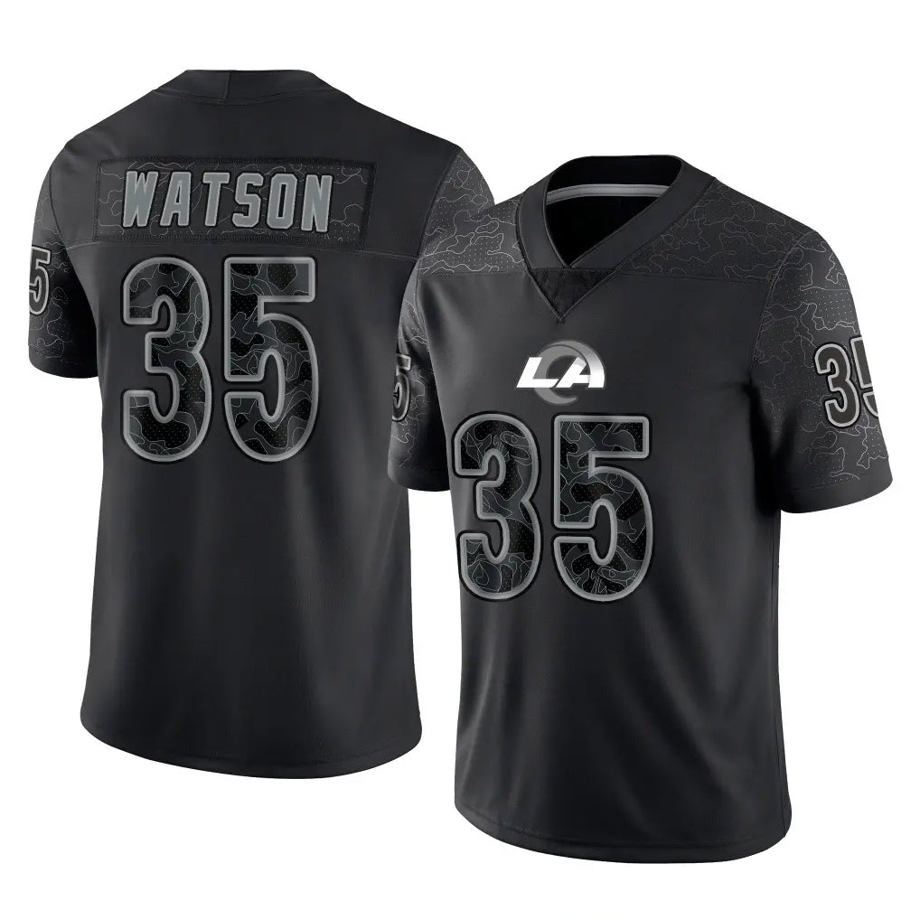Friene LA.Rams #35 Jaylen Watson Player Black Limited Reflective Home Game Stitched Jerseys