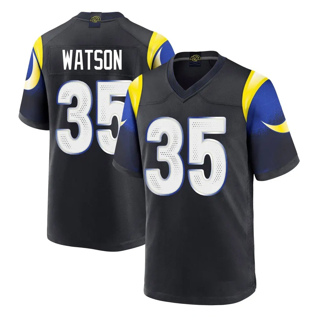 Friene LA.Rams #35 Jaylen Watson Player Black Midnight Rivalries Collection Home Game Stitched Jerseys