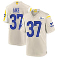 Friene LA.Rams #37 Quentin Lake Player Bone Home Game Stitched Jerseys