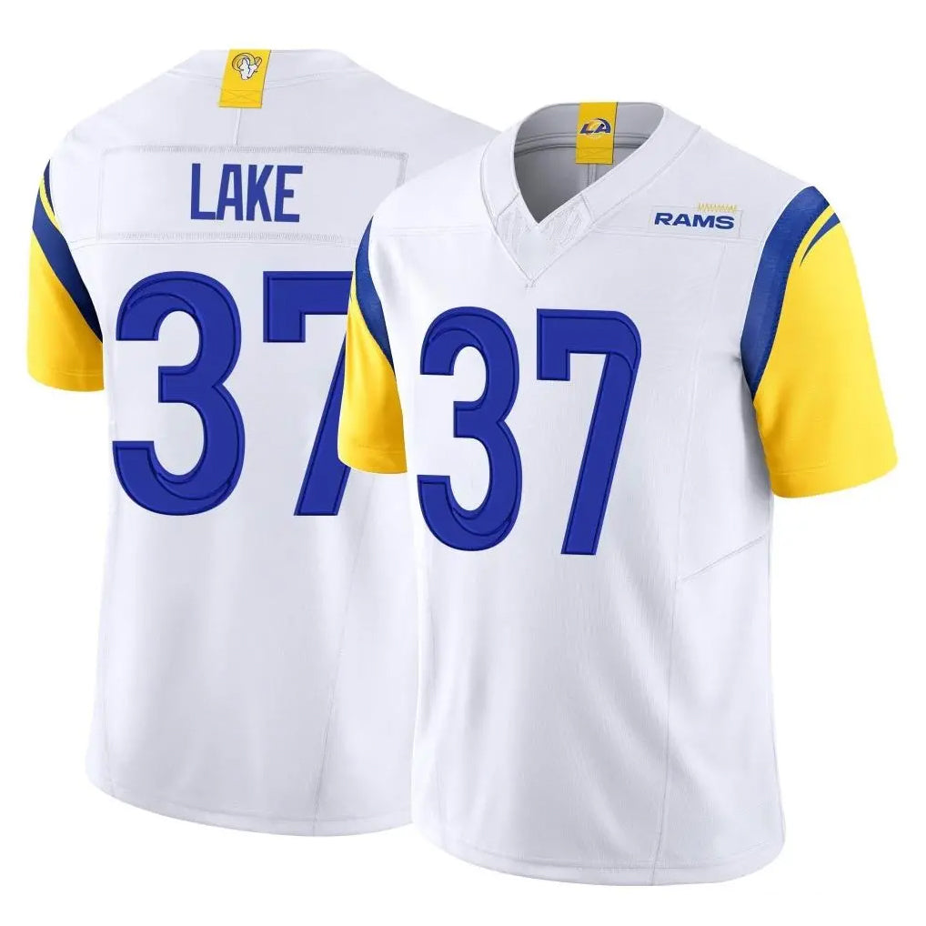 Friene LA.Rams #37 Quentin Lake Player White Limited Vapor F.U.S.E. Home Game Stitched Jerseys