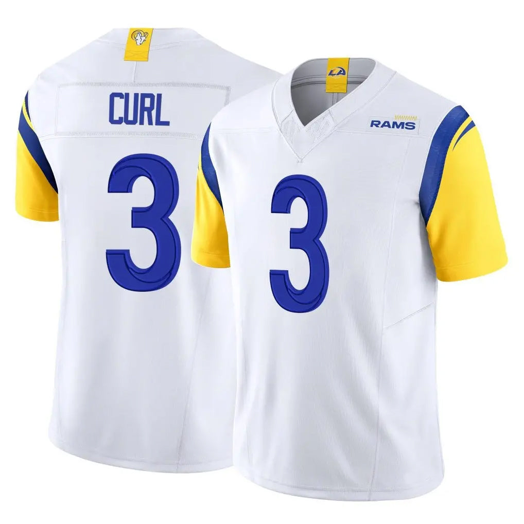 Friene LA.Rams #3 Kam Curl Player White Limited Vapor F.U.S.E. Home Game Stitched Jerseys
