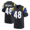 Friene LA.Rams #48 Omar Speights Player Black Midnight Rivalries Collection Home Game Stitched Jerseys