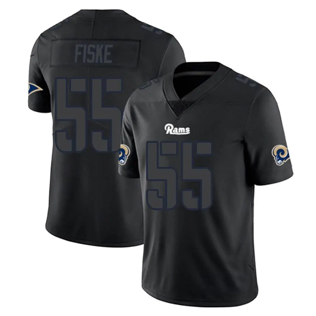 Friene LA.Rams #55 Braden Fiske Player Black Impact Limited Home Game Stitched Jerseys