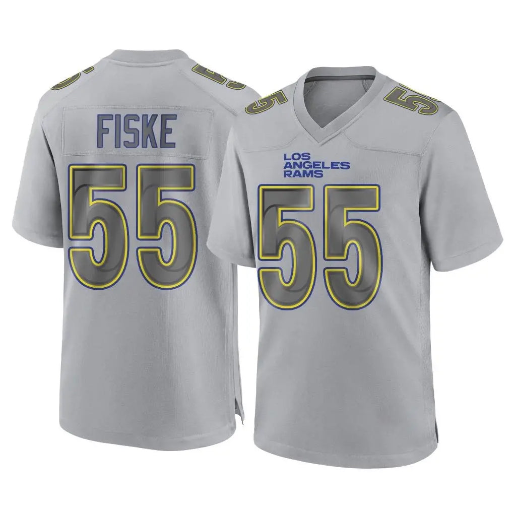 Friene LA.Rams #55 Braden Fiske Player Gray Atmosphere Fashion Home Game Stitched Jerseys