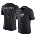 Friene LA.Rams #5 Kamren Kinchens Player Black Limited Reflective Home Game Stitched Jerseys