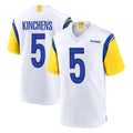 Friene LA.Rams #5 Kamren Kinchens Player White Home Game Stitched Jerseys