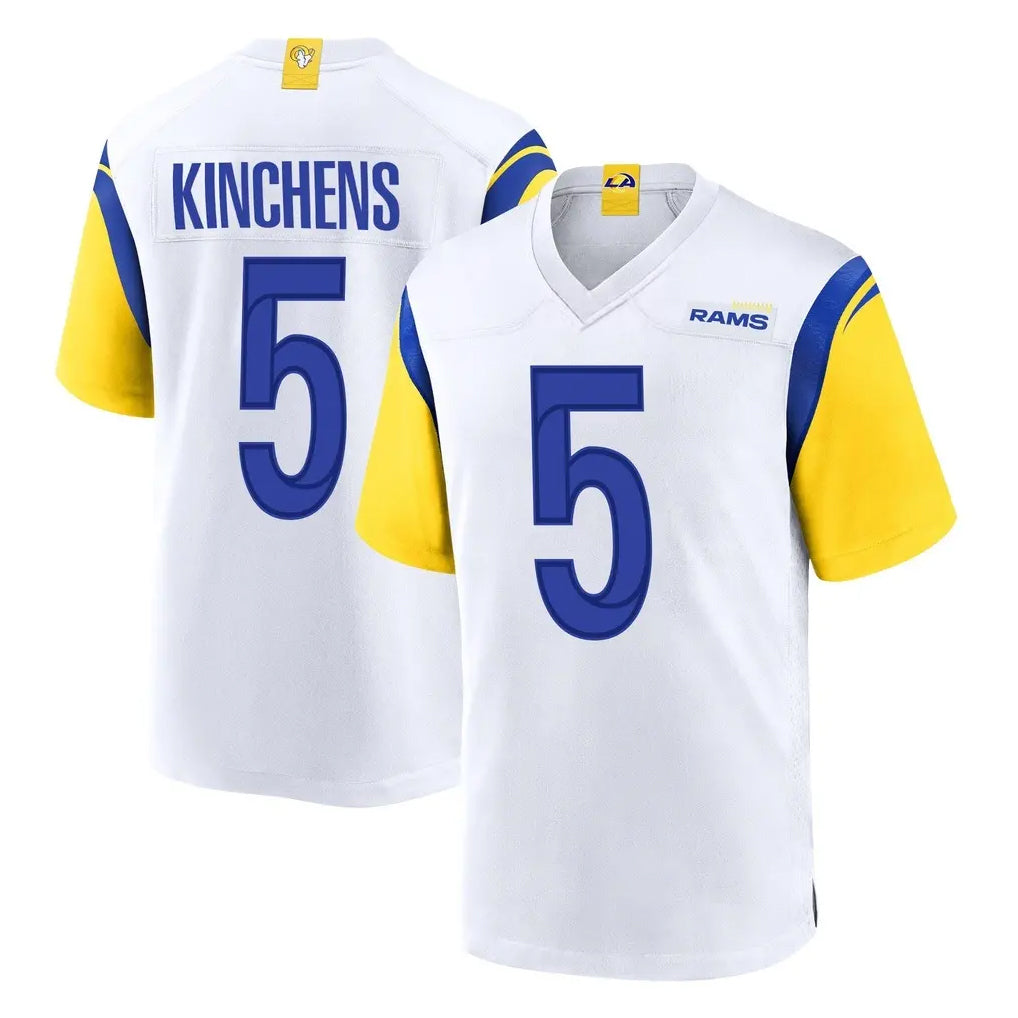 Friene LA.Rams #5 Kamren Kinchens Player White Home Game Stitched Jerseys