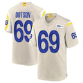 Friene LA.Rams #69 Kevin Dotson Player Bone Home Game Stitched Jerseys