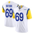 Friene LA.Rams #69 Kevin Dotson Player White Limited Vapor Untouchable Home Game Stitched Jerseys