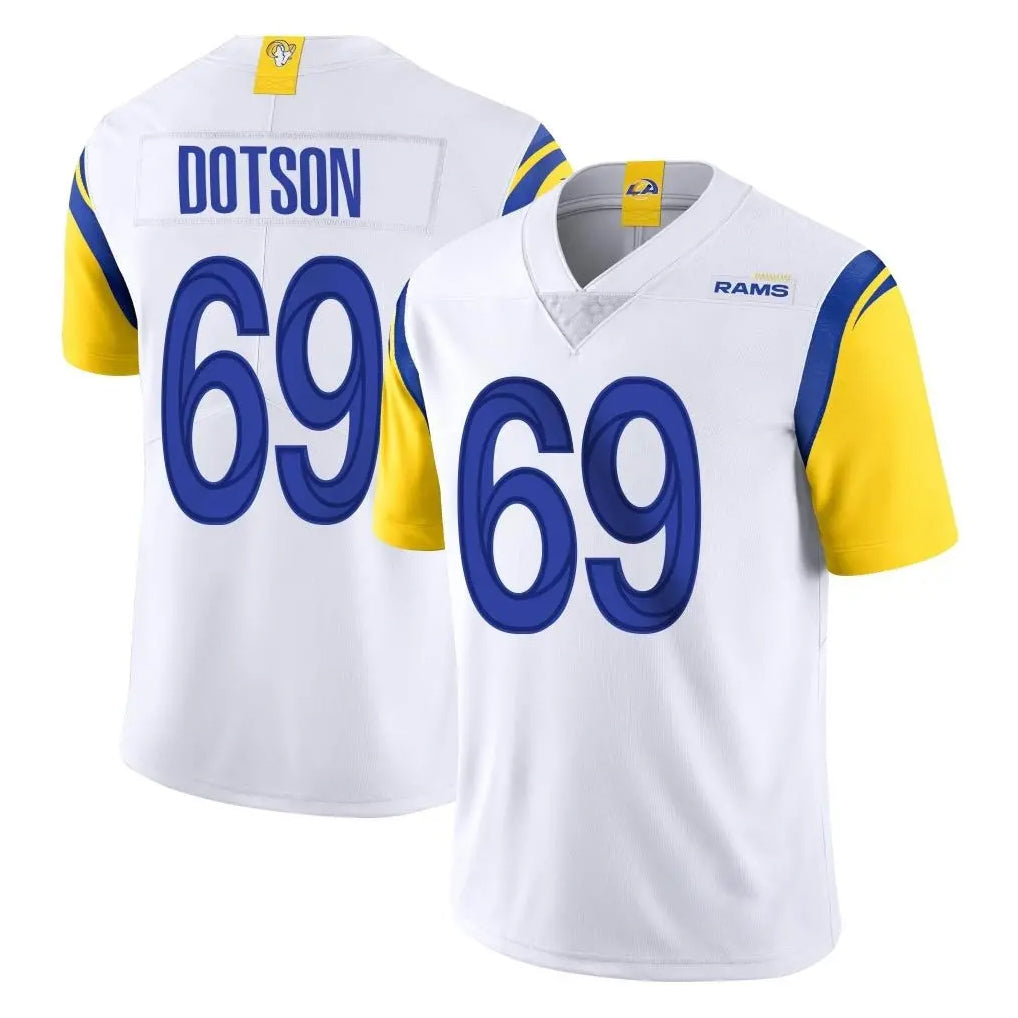 Friene LA.Rams #69 Kevin Dotson Player White Limited Vapor Untouchable Home Game Stitched Jerseys