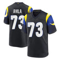 Friene LA.Rams #73 Steve Avila Player Black Midnight Rivalries Collection Home Game Stitched Jerseys