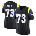 Friene LA.Rams #73 Steve Avila Player Black Midnight Rivalries Collection Limited Home Game Stitched Jerseys