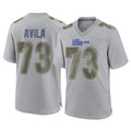 Friene LA.Rams #73 Steve Avila Player Gray Atmosphere Fashion Home Game Stitched Jerseys