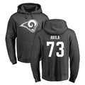 Friene LA.Rams #73 Steve Avila Player Gray Pullover Hoodie Limited Game Stitched Jerseys