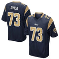 Friene LA.Rams #73 Steve Avila Player Navy Home Game Stitched Jerseys
