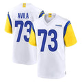 Friene LA.Rams #73 Steve Avila Player White Home Game Stitched Jerseys