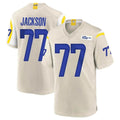 Friene LA.Rams #77 Alaric Jackson Player Bone Home Game Stitched Jerseys