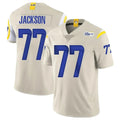 Friene LA.Rams #77 Alaric Jackson Player Bone Limited Vapor Home Game Stitched Jerseys