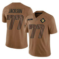 Friene LA.Rams #77 Alaric Jackson Player Brown Salute To Service Limited Stitched Jerseys