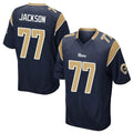 Friene LA.Rams #77 Alaric Jackson Player Navy Home Game Stitched Jerseys