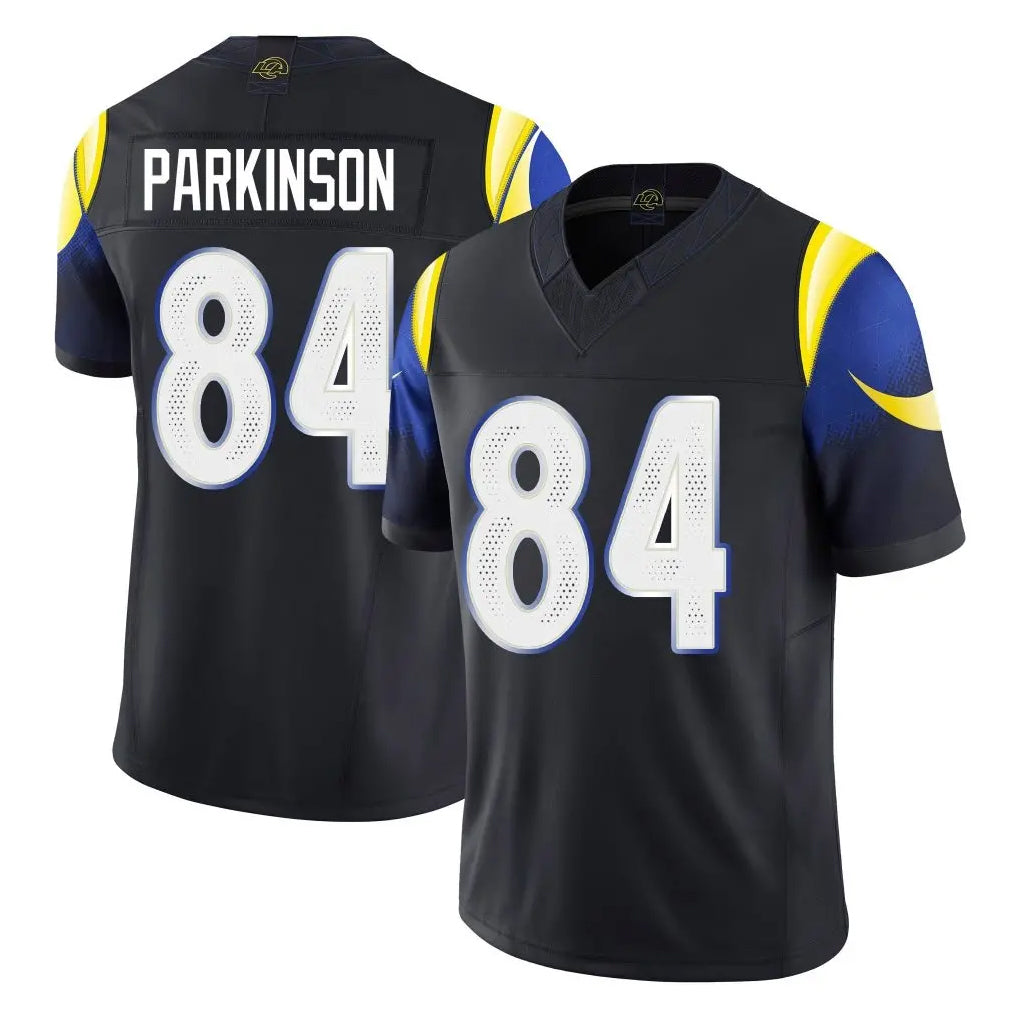Friene LA.Rams #84 Colby Parkinson Player Black Midnight Rivalries Collection Limited Home Game Stitched Jerseys