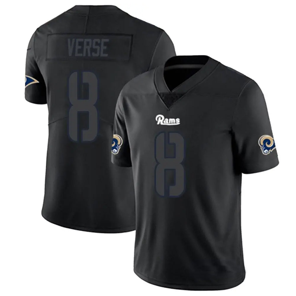 Friene LA.Rams #8 Jared Verse Player Limited Black Impact Stitched Jerseys