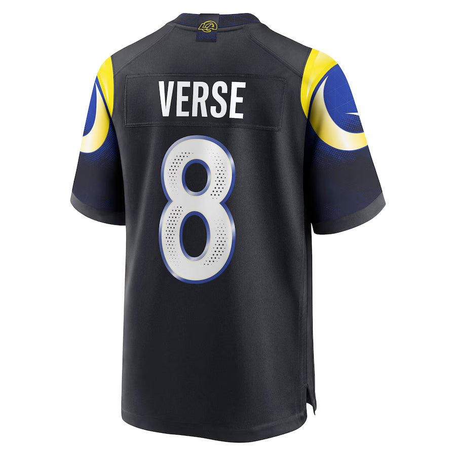 Friene LA.Rams #8 Jared Verse Player Midnight Blue Rivalries Collection Game Stitched Jerseys