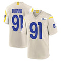 Friene LA.Rams #91 Kobie Turner Player Bone Home Game Stitched Jerseys