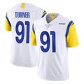 Friene LA.Rams #91 Kobie Turner Player White Limited Vapor Untouchable Home Game Stitched Jerseys