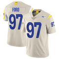 Friene LA.Rams #97 Poona Ford Player Bone Limited Vapor Home Game Stitched Jerseys