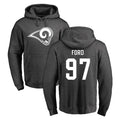 Friene LA.Rams #97 Poona Ford Player Gray Pullover Hoodie Limited Game Stitched Jerseys