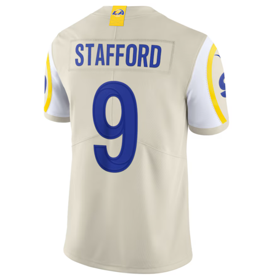 Friene LA.Rams #9 Matthew Stafford Bone Vapor Limited Jersey American Stitched Jerseys