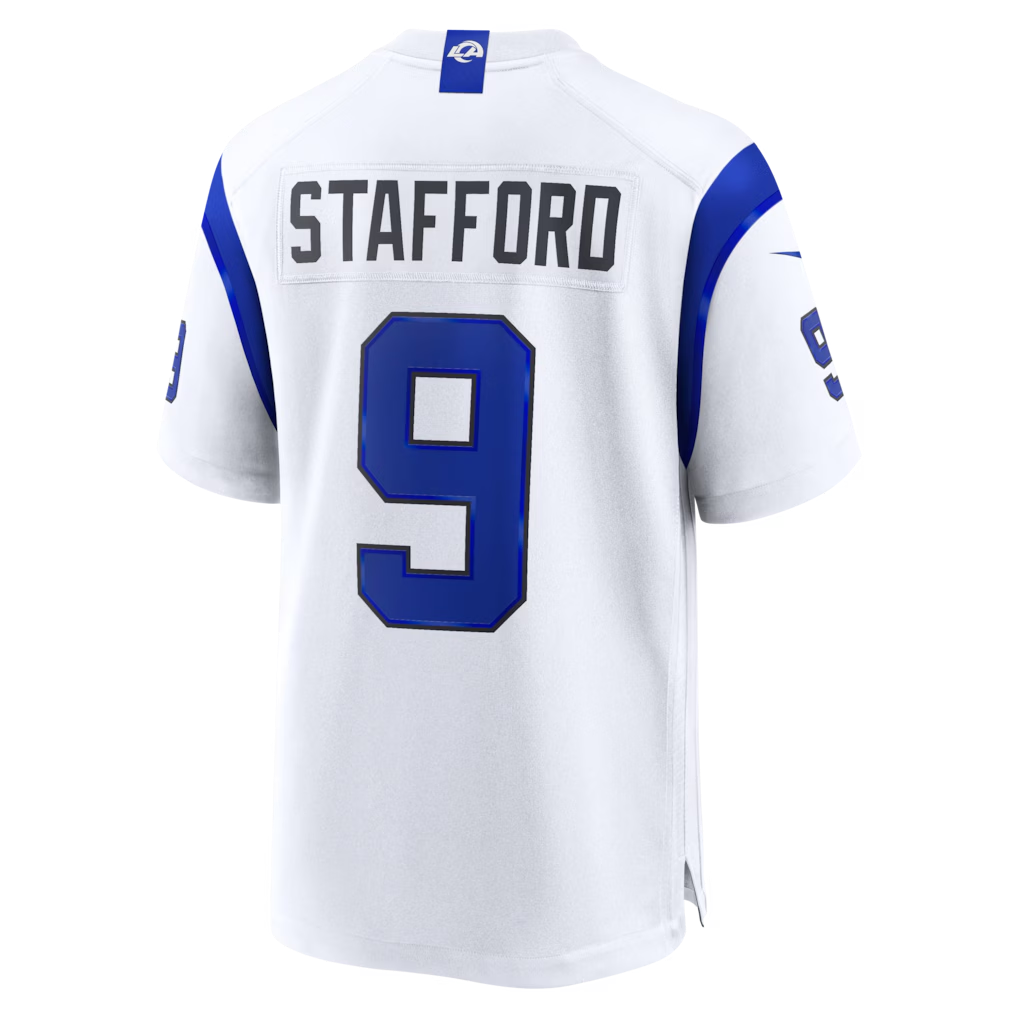 Friene LA.Rams #9 Matthew Stafford Fearsome White Game Stitched Jerseys