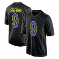 Friene LA.Rams #9 Matthew Stafford Player Black Fashion Limited Home Game Stitched Jerseys