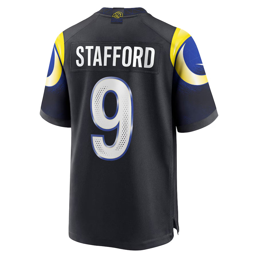 Friene LA.Rams #9 Matthew Stafford Player Midnight Blue Rivalries Collection Game Stitched Jerseys