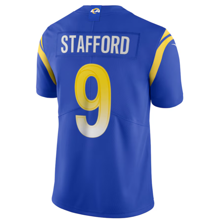 Friene LA.Rams #9 Matthew Stafford Royal Vapor Limited Jersey American Stitched Jerseys